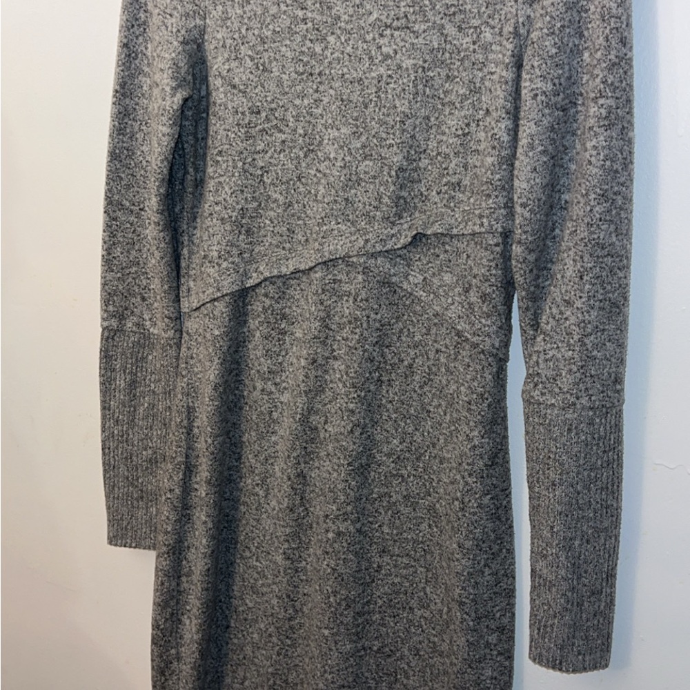 Express Heather Gray Long Sleeve Dress